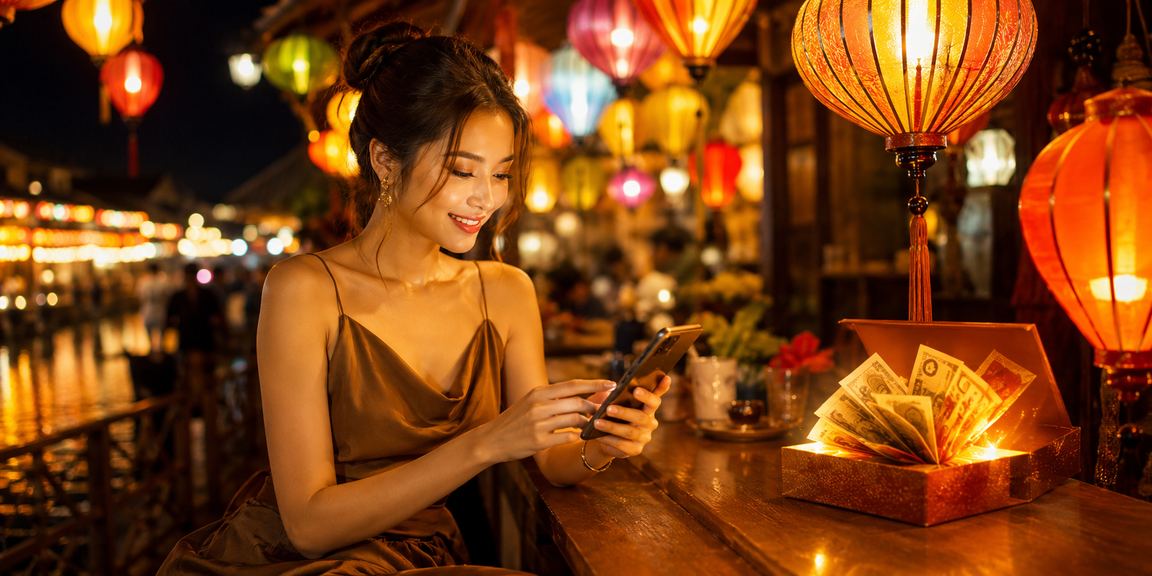 Khung cảnh giải trí casino trên thiết bị di động tại Hội An
